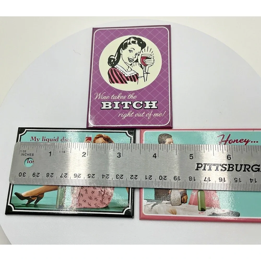 Hi Mom Retro‎ Humor Magnet Set, 3-Piece